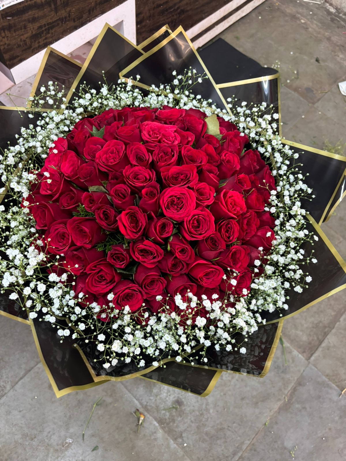 50 Red Rose Fancy Bouquet by Afroz Florist Hyderabad