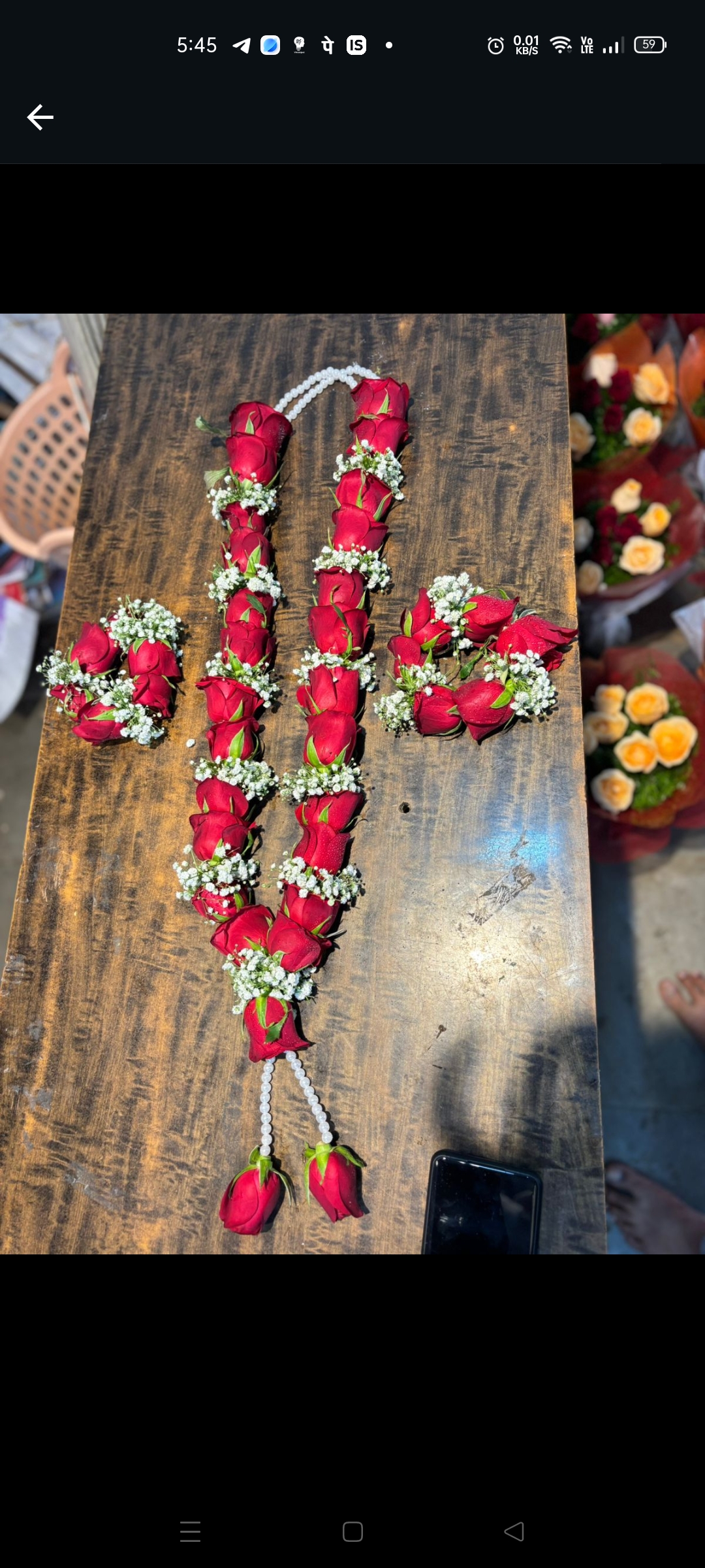 Red Rose Engagement Set by Afroz Florist Hyderabad